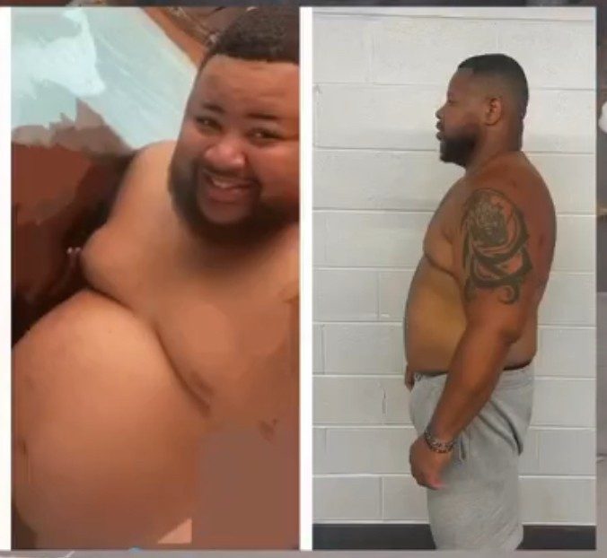 Sean's before and after progress photos